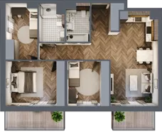 4 pokoje, mieszkanie 77,97 m², piętro 1, oferta nr D.8, Premiera Bemowo, Warszawa, Bemowo, Chrzanów, ul. Coopera 5-7