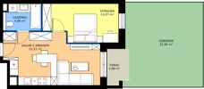 2 pokoje, mieszkanie 39,95 m², piętro 1, oferta nr 78, Apartamenty Poligonowa 5, Lublin, Sławin, ul. Poligonowa