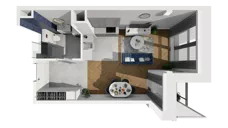 1 pokój, mieszkanie 31,69 m², piętro 3, oferta nr A1.3.26, ATAL Grabiszyn, Wrocław, Gajowice, Fabryczna, ul. Grochowa
