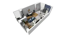 1 pokój, mieszkanie 31,69 m², piętro 3, oferta nr A1.3.26, ATAL Grabiszyn, Wrocław, Gajowice, Fabryczna, ul. Grochowa