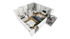 1 pokój, mieszkanie 43,39 m², piętro 4, oferta nr A1.4.34, ATAL Grabiszyn, Wrocław, Gajowice, Fabryczna, ul. Grochowa
