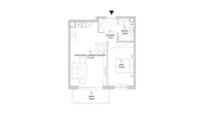 2 pokoje, mieszkanie 48,25 m², piętro 1, oferta nr 9.2.10, Osiedle Przyjemne - etap IV, Gdańsk, Jasień, ul. Flisykowskiego