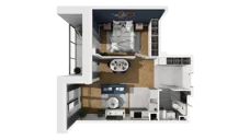 2 pokoje, mieszkanie 43,00 m², piętro 2, oferta nr A1.2.15, ATAL Grabiszyn, Wrocław, Gajowice, Fabryczna, ul. Grochowa