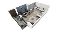 2 pokoje, mieszkanie 50,13 m², piętro 2, oferta nr B1.2.5, ATAL Symbioza, Gdynia, Cisowa, ul. Kcyńska