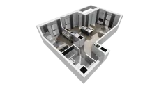 2 pokoje, mieszkanie 51,33 m², piętro 3, oferta nr B1.3.4, ATAL Symbioza, Gdynia, Cisowa, ul. Kcyńska