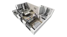 2 pokoje, mieszkanie 51,34 m², piętro 5, oferta nr B1.5.4, ATAL Symbioza, Gdynia, Cisowa, ul. Kcyńska