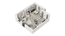 2 pokoje, mieszkanie 74,20 m², piętro 1, oferta nr 16D.2, Przystań Sobieszewo, Gdańsk, Wyspa Sobieszewska, ul. Narcyzowa