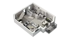 2 pokoje, mieszkanie 74,20 m², piętro 1, oferta nr 16D.2, Przystań Sobieszewo, Gdańsk, Wyspa Sobieszewska, ul. Narcyzowa