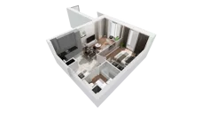 2 pokoje, mieszkanie 41,10 m², piętro 16, oferta nr C-16-179C, ATAL Olimpijska, Katowice, Bogucice, ul. Olimpijska / al. Korfantego