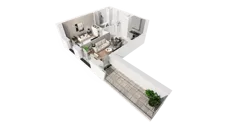 2 pokoje, mieszkanie 41,10 m², piętro 16, oferta nr C-16-179C, ATAL Olimpijska, Katowice, Bogucice, ul. Olimpijska / al. Korfantego
