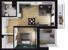 2 pokoje, mieszkanie 48,26 m², parter, oferta nr D2_0_2, Nowe Miasto Polesie IV, Łódź, Polesie, Lublinek-Pienista, ul. Pienista