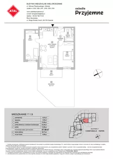 3 pokoje, mieszkanie 57,98 m², parter, oferta nr 7.1.9, Osiedle Przyjemne - etap IV, Gdańsk, Jasień, ul. Flisykowskiego