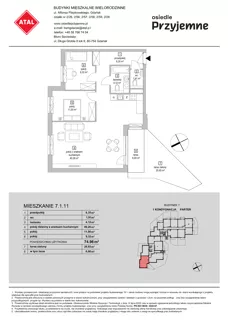 3 pokoje, mieszkanie 73,46 m², piętro 1, oferta nr 7.2.9, Osiedle Przyjemne - etap IV, Gdańsk, Jasień, ul. Flisykowskiego