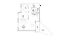 3 pokoje, mieszkanie 73,46 m², piętro 1, oferta nr 7.2.9, Osiedle Przyjemne - etap IV, Gdańsk, Jasień, ul. Flisykowskiego
