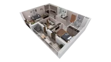 3 pokoje, mieszkanie 69,13 m², piętro 3, oferta nr 6.03.C24, Ogrody Andersa II, Gliwice, Wojska Polskiego, ul. Generała Władysława Andersa