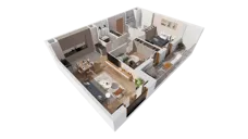3 pokoje, mieszkanie 69,13 m², piętro 3, oferta nr 6.03.C24, Ogrody Andersa II, Gliwice, Wojska Polskiego, ul. Generała Władysława Andersa