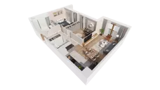3 pokoje, mieszkanie 69,13 m², piętro 3, oferta nr 6.03.C24, Ogrody Andersa II, Gliwice, Wojska Polskiego, ul. Generała Władysława Andersa