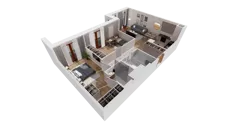 3 pokoje, mieszkanie 70,54 m², piętro 4, oferta nr 7.04.A22, Ogrody Andersa II, Gliwice, Wojska Polskiego, ul. Generała Władysława Andersa