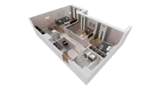 3 pokoje, mieszkanie 69,15 m², piętro 4, oferta nr 8.04.C33, Ogrody Andersa II, Gliwice, Wojska Polskiego, ul. Generała Władysława Andersa