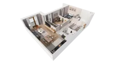 3 pokoje, mieszkanie 69,15 m², piętro 4, oferta nr 8.04.C33, Ogrody Andersa II, Gliwice, Wojska Polskiego, ul. Generała Władysława Andersa