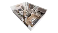 3 pokoje, mieszkanie 69,15 m², piętro 4, oferta nr 8.04.C33, Ogrody Andersa II, Gliwice, Wojska Polskiego, ul. Generała Władysława Andersa