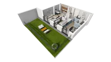 3 pokoje, mieszkanie 63,06 m², parter, oferta nr B1.0.1, ATAL Symbioza, Gdynia, Cisowa, ul. Kcyńska