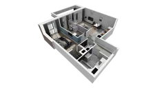 3 pokoje, mieszkanie 67,72 m², piętro 1, oferta nr B1.1.1, ATAL Symbioza, Gdynia, Cisowa, ul. Kcyńska