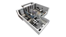 3 pokoje, mieszkanie 67,71 m², piętro 2, oferta nr B1.2.1, ATAL Symbioza, Gdynia, Cisowa, ul. Kcyńska
