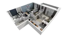 3 pokoje, mieszkanie 67,71 m², piętro 2, oferta nr B1.2.1, ATAL Symbioza, Gdynia, Cisowa, ul. Kcyńska