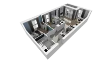 3 pokoje, mieszkanie 60,93 m², piętro 2, oferta nr B1.2.4, ATAL Symbioza, Gdynia, Cisowa, ul. Kcyńska