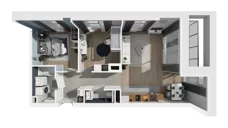 3 pokoje, mieszkanie 60,93 m², piętro 3, oferta nr B1.3.5, ATAL Symbioza, Gdynia, Cisowa, ul. Kcyńska