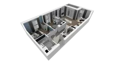 3 pokoje, mieszkanie 60,93 m², piętro 3, oferta nr B1.3.5, ATAL Symbioza, Gdynia, Cisowa, ul. Kcyńska
