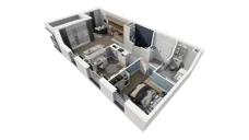 3 pokoje, mieszkanie 60,93 m², piętro 3, oferta nr B1.3.5, ATAL Symbioza, Gdynia, Cisowa, ul. Kcyńska