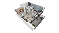 3 pokoje, mieszkanie 67,72 m², piętro 5, oferta nr B1.5.1, ATAL Symbioza, Gdynia, Cisowa, ul. Kcyńska