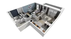 3 pokoje, mieszkanie 67,72 m², piętro 5, oferta nr B1.5.1, ATAL Symbioza, Gdynia, Cisowa, ul. Kcyńska