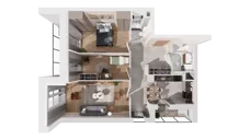 3 pokoje, mieszkanie 71,39 m², piętro 2, oferta nr 5.02.D10, Ogrody Andersa, Gliwice, Wojska Polskiego, ul. Leopolda Okulickiego