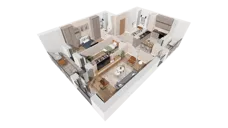3 pokoje, mieszkanie 71,39 m², piętro 2, oferta nr 5.02.D10, Ogrody Andersa, Gliwice, Wojska Polskiego, ul. Leopolda Okulickiego