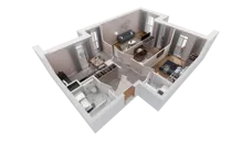 3 pokoje, mieszkanie 71,39 m², piętro 2, oferta nr 5.02.D10, Ogrody Andersa, Gliwice, Wojska Polskiego, ul. Leopolda Okulickiego