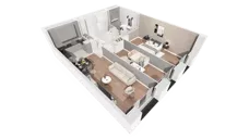 3 pokoje, apartament 72,39 m², piętro 27, oferta nr B-27-213B, ATAL Olimpijska, Katowice, Bogucice, ul. Olimpijska / al. Korfantego
