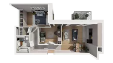 3 pokoje, mieszkanie 56,72 m², piętro 2, oferta nr AII.2.M59, Przewóz 42 ATAL, Kraków, Podgórze, Płaszów, ul. Przewóz 42