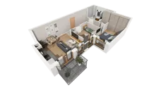 3 pokoje, mieszkanie 56,75 m², piętro 3, oferta nr AII.3.M65, Przewóz 42 ATAL, Kraków, Podgórze, Płaszów, ul. Przewóz 42