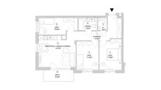 4 pokoje, mieszkanie 71,89 m², piętro 1, oferta nr 9.2.2, Osiedle Przyjemne - etap IV, Gdańsk, Jasień, ul. Flisykowskiego