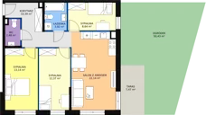 4 pokoje, mieszkanie 72,87 m², piętro 1, oferta nr B1-10, Galaktyczna, Gdańsk, Osowa, ul. Galaktyczna