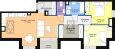 3 pokoje, mieszkanie 56,92 m², piętro 3, oferta nr B1-24, Galaktyczna, Gdańsk, Osowa, ul. Galaktyczna