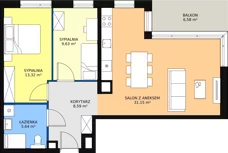 3 pokoje, mieszkanie 68,33 m², piętro 4, oferta nr A.4.2, ATAL Symbioza, Gdynia, Cisowa, ul. Kcyńska