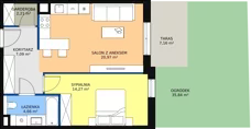 2 pokoje, mieszkanie 49,20 m², parter, oferta nr 6C-0-6, Naramowice Odnova II, Poznań, Naramowice, ul. Bielicowa