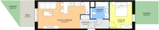 2 pokoje, mieszkanie 43,23 m², parter, oferta nr 7A-0-1, Naramowice Odnova II, Poznań, Naramowice, ul. Bielicowa