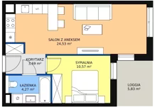 2 pokoje, mieszkanie 43,06 m², piętro 1, oferta nr 8C-1-4, Naramowice Odnova II, Poznań, Naramowice, ul. Bielicowa