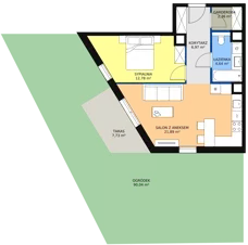 3 pokoje, mieszkanie 48,64 m², parter, oferta nr 8D-0-3, Naramowice Odnova II, Poznań, Naramowice, ul. Bielicowa