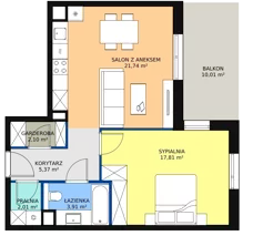 2 pokoje, mieszkanie 52,94 m², piętro 1, oferta nr 8D-1-2, Naramowice Odnova II, Poznań, Naramowice, ul. Bielicowa